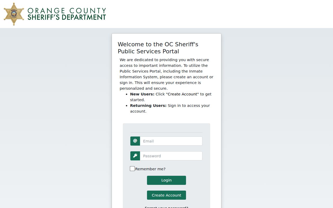 Irvine neighbors view of the Orange County Sheriff application